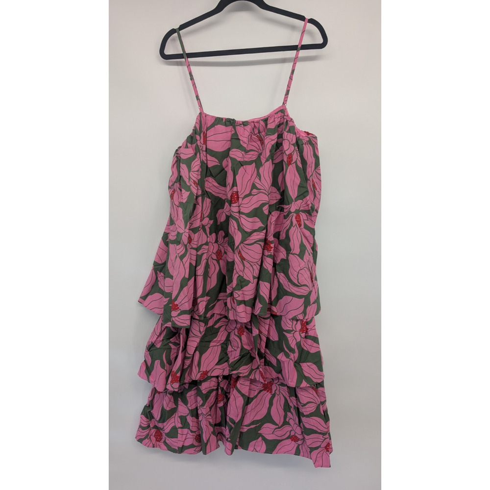 NWT Anthropologie Corey Lynn Calter Tie-Shoulder Tiered Midi Dress Sz XL #8F470 - Picture 5 of 9